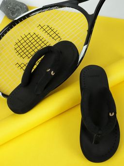 Chupps - Women Plush Black Casual Flipflops