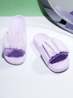 Chupps - Women'S Ruffle Lavender Sliders