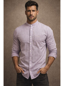 Club York - Purple Stripes Casual Shirt