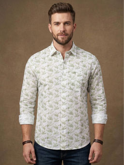 Club York - White Floral Casual Shirt