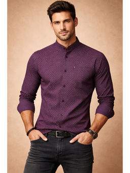 Club York - Purple Printed Casual Shirt