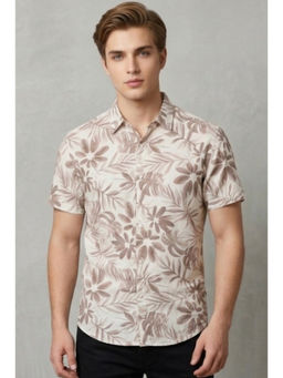 Club York - Brown Floral Casual Shirt