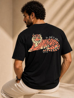 FLCN - Men Boxy Black T-Shirt