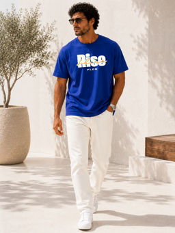 FLCN - Men Boxy Blue T-Shirt