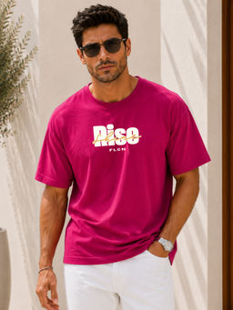 FLCN - Men Boxy Magenta T-Shirt