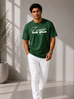 FLCN - Men Boxy Green T-Shirt