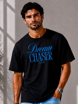 FLCN - Men Boxy Black T-Shirt