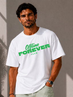 FLCN - Men Boxy White T-Shirt