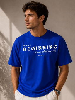 FLCN - Men Boxy Blue T-Shirt