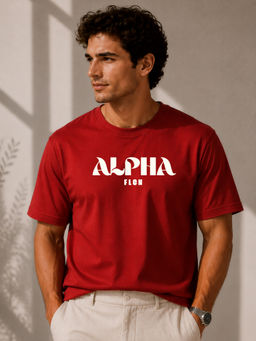 FLCN - Men Boxy Red T-Shirt