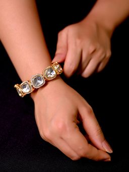 AG'S - Tuhina Diamonds Gold Plated Kundan Bracelet