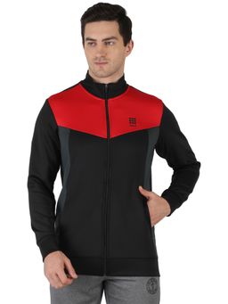 Rock.it - Men Black Regular Fit Full Sleeve High Neck Sweatshirt