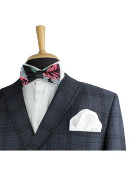 PELUCHE - The Blossoming Floral Black Bow Tie for Men