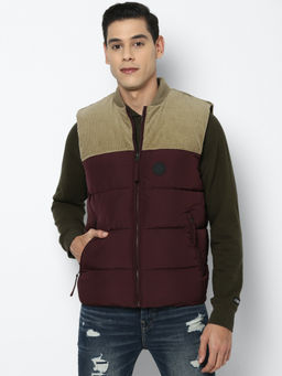 American Eagle - Men Burgundy Puffer Vest