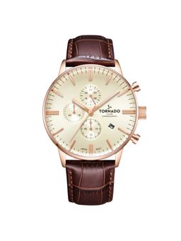 Tornado - Celestia Elite Men Chronograph Beige Dial Watch - T6102-RLDI (M)
