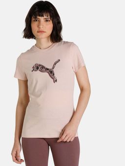 Puma - Power Safari Graphic Womens Pink T-shirt
