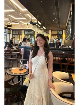 Old Marigold - Ophelia Off-White Schiffli Midi Dress