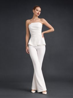 ROSA DAME - White Strapless Co-Ord Set