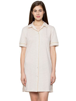 Triumph - Lounge-Me Series Boyfriend Printed Comfortable Nightdress - White