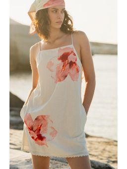 Calling June - Red Gili Floral Mini Dress