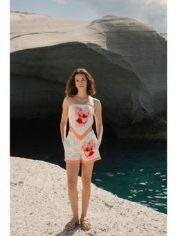 Calling June - Red Sarah Floral Shirt and Shorts Set