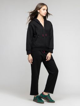 SHAYE - Black Solid Casual Co-Ord for Women (Set of 2)