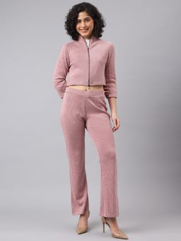 Latin Quarters - Women Rust High Neck 3/4 Sleeve Co-Ord (Set of 2)