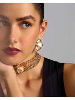 Anaash - Gold Ebo Studs