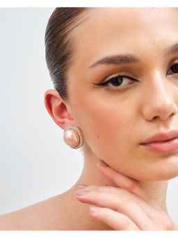 Anaash - Candy Pink Classic Jacket Pearl Studs