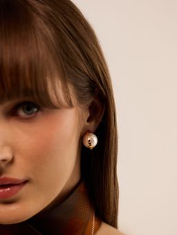 Anaash - White Maxi Empire Earrings