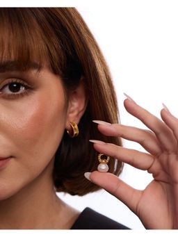 Anaash - Multi-Color Oyster Baroque Pearl Hoops Earrings