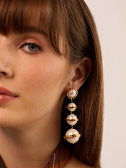 Anaash - White Reign Danglers