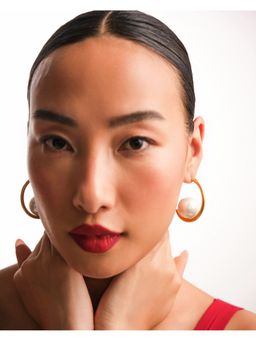 Anaash - White Scoop Hoops