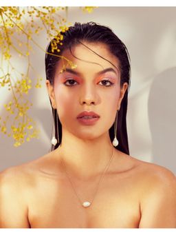 Anaash - White Thread and Needle Earrings