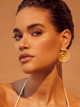 Anaash - Gold Whirl Studs