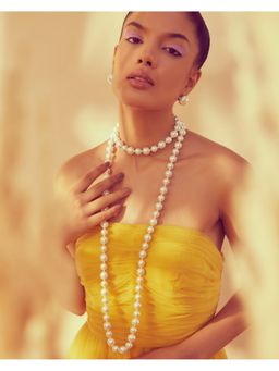 Anaash - White Knotted Pearl Necklace