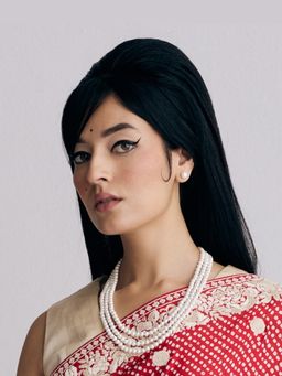 Anaash - White 6mm White Triple Necklace