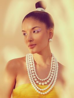 Anaash - White Bandel Pearl Necklace