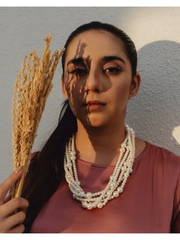 Anaash - White Mixed White Necklace