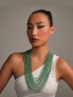 Anaash - Green Pana Beads Necklace