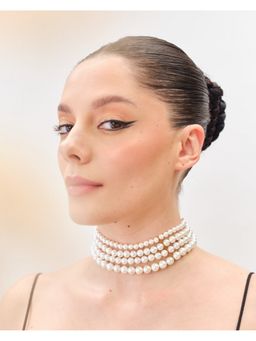 Anaash - White Classic Pearl Choker