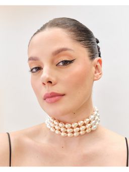 Anaash - Peach Drops Pearl Choker