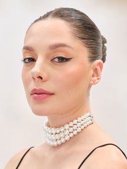 Anaash - White Graded Pearl Choker