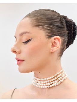 Anaash - White Classic Pearl Choker