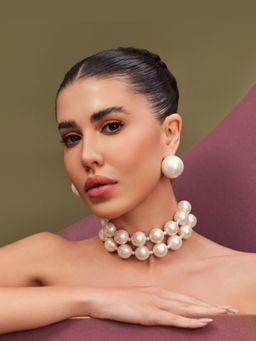 Anaash - White OTT Pearl Choker