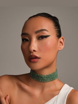 Anaash - Green Pana Beads Choker