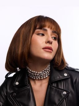 Anaash - Silver Statement Baroque Bandel Choker