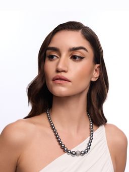 Anaash - Silver Graded Pearl Single Dark Silver Swarovski