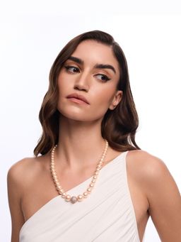 Anaash - Peach Graded Pearl Single Peach Swarovski