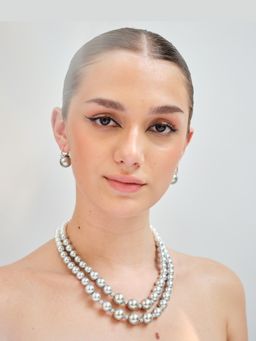 Anaash - Silver Double Graded Pearls